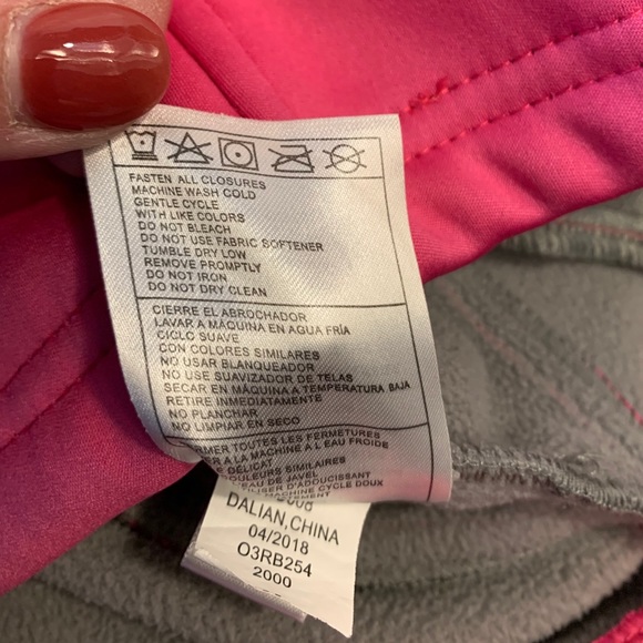 Reebok Pink/Gray Hooded Jacket Winter Wear - Picture 5 of 8